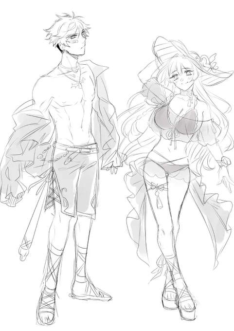 Summer wear concept for Ryouhei &amp; Kisa

#obeymemc 