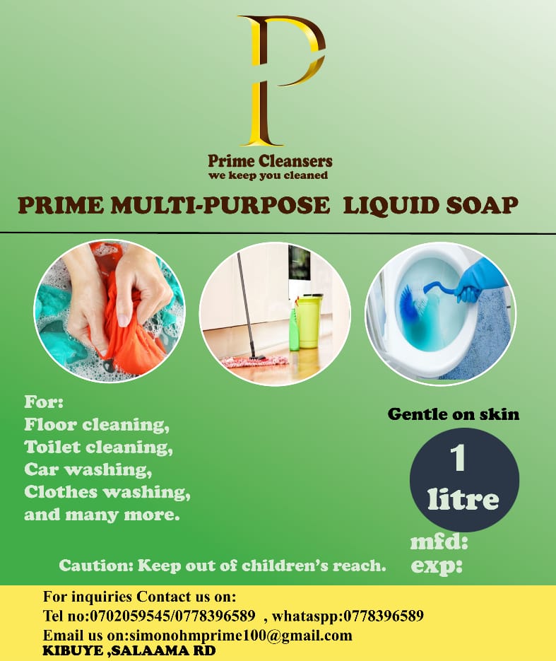 MatovuSamuel10's tweet image. Looking for good quality liquid soap to keep d'system look nice....Prime multi purpose liquid soap got u served.....
For More info contact us on 0702059545

 #NxtPropertyHour