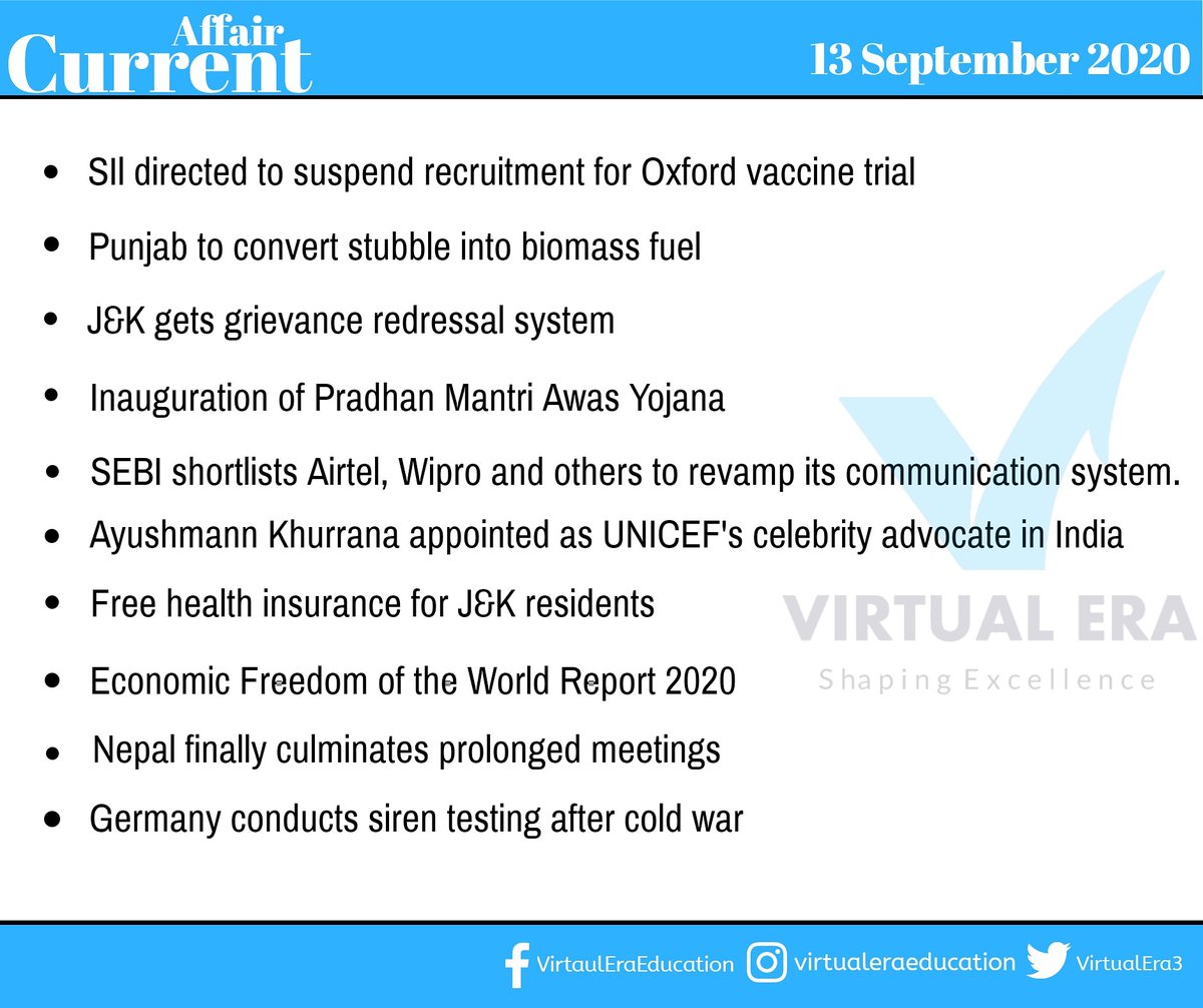 VirtualEra3's tweet photo. Current Affairs

#MondayVibes #MondayMotivaton #currentaffairs #Covid_19 #COVID19 #September2020 #virtualera #virtualeraeducation #wevirtualera #virtualeragroup https://t.co/nks5DrHFtZ