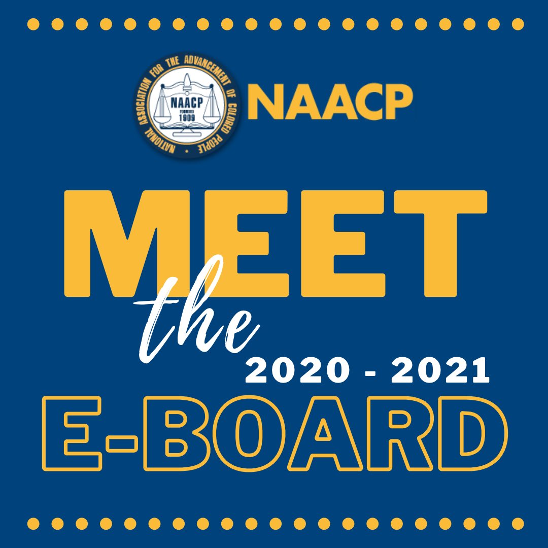 Head on over to our Instagram to meet our 2020-2021 NAACP E-Board! While you’re there give us a follow too! 🥳