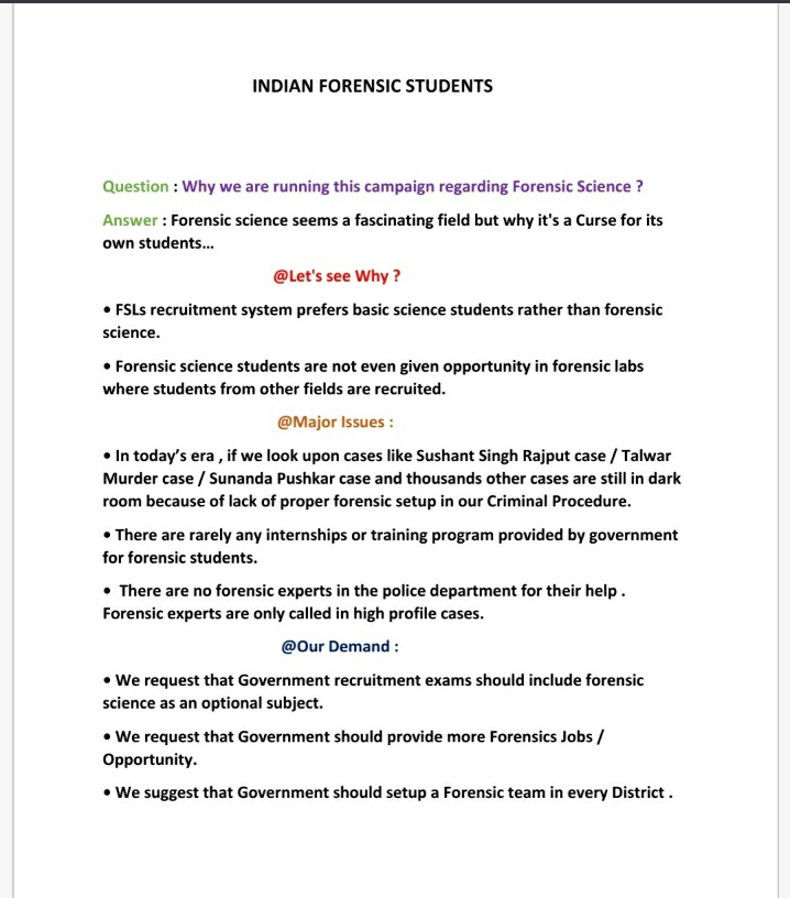 Anjali74982525's tweet photo. @abhiandniyu Justice for forensic students  !! We request you to please support us on this topic 🙏 https://t.co/x6CVMbo3MA