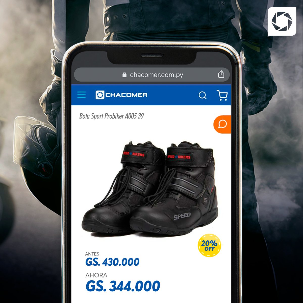 chacomer's tweet photo. Cuando pases con tu moto, de seguro captarás muchas miradas 😎.
Ahora podés adquirir tu indumentaria desde nuestra web, con descuentos ESPECTACULARES, ingresando a https://t.co/ZiUgPX2s9L
Listo para acelerar tu compra en 3…2…1…🏍️
#Chacomer #MejorCompra https://t.co/4WROS3chrH