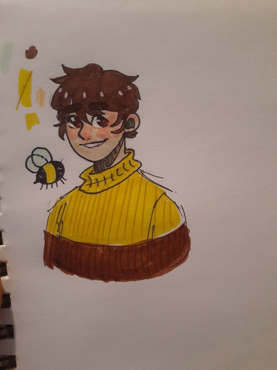 Numanum3's tweet photo. @TubboLive You know the bumblebee sweater in minecraft???? Here's my pitch,,, Tubbo wearing it https://t.co/b7DehnbHct