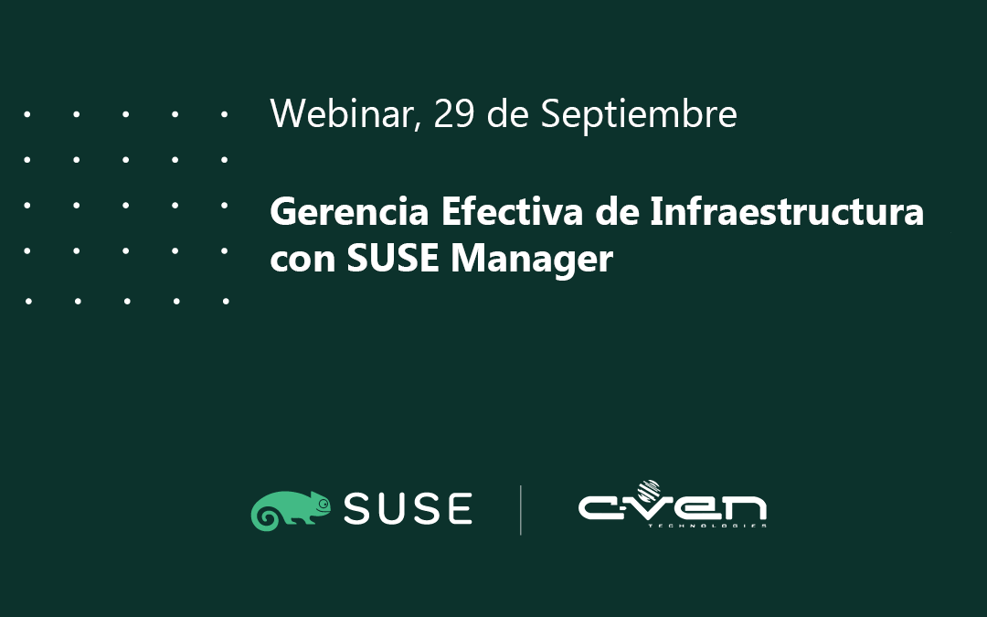 cventech's tweet photo. Nuevo Webinar: SUSE Manager y SM for Retail - https://t.co/8afUmSK2ik https://t.co/ThMugFBazp