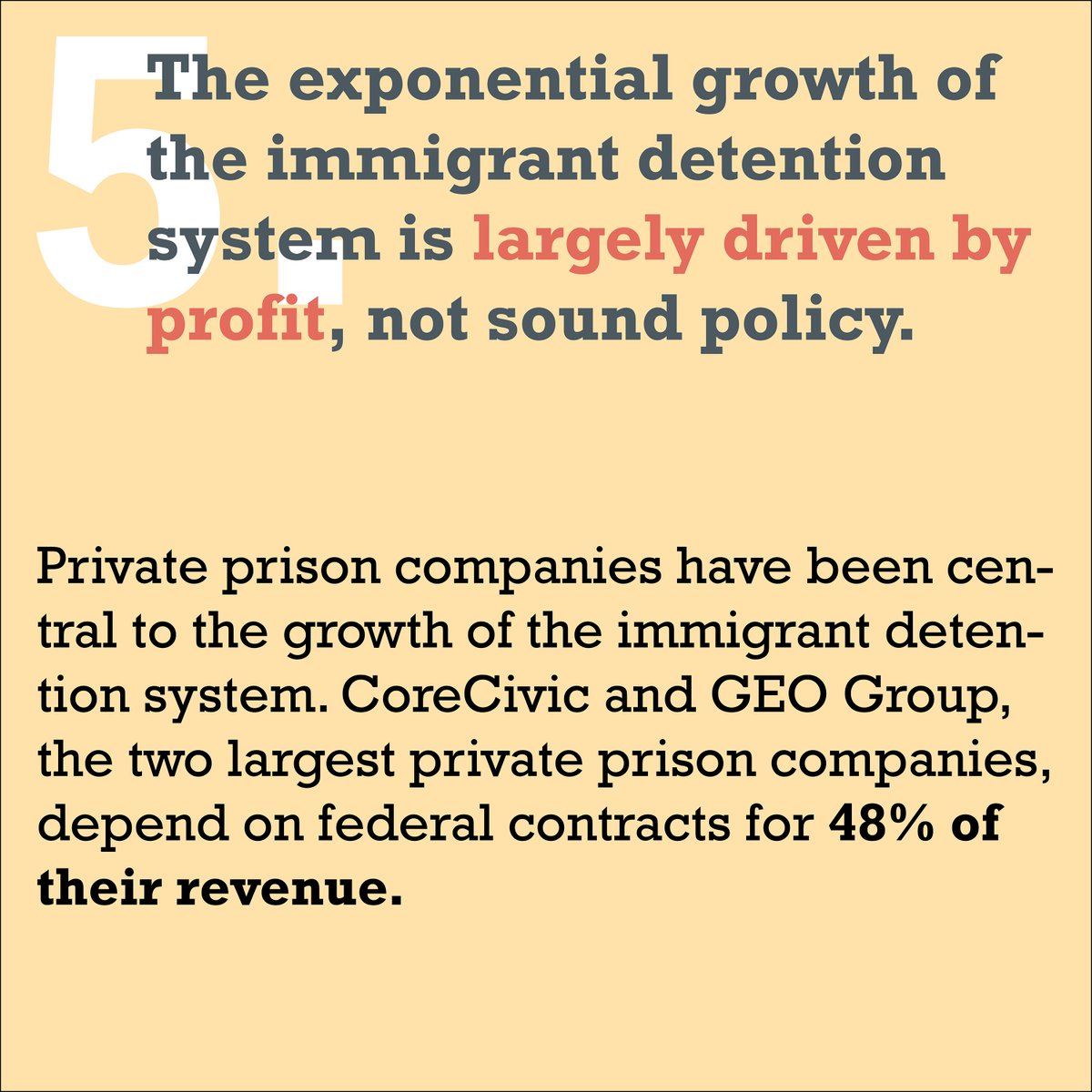 The exponential growth of the immigration detention system is largely driven by profit, not sound policy.