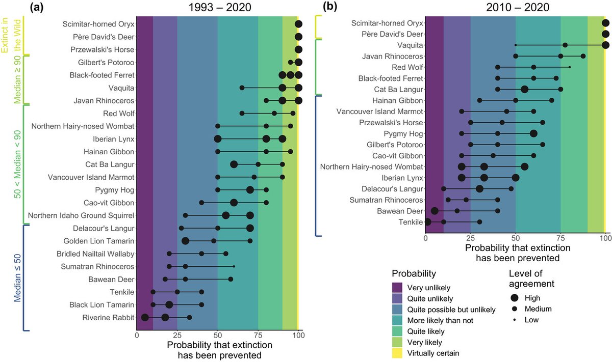 JCorush's tweet photo. #Conservation efforts have saved 28-48 species since 1993. And that is only for Birds and mammals. Keep it up #TeamConservation

Nice work by @RikeBolam @MairLouise @philipjkmcgowan @Hermes1Claudia @stubutchart and many more In @ConLetters
https://t.co/UECgehKy30 https://t.co/1mOl5Cc4NU