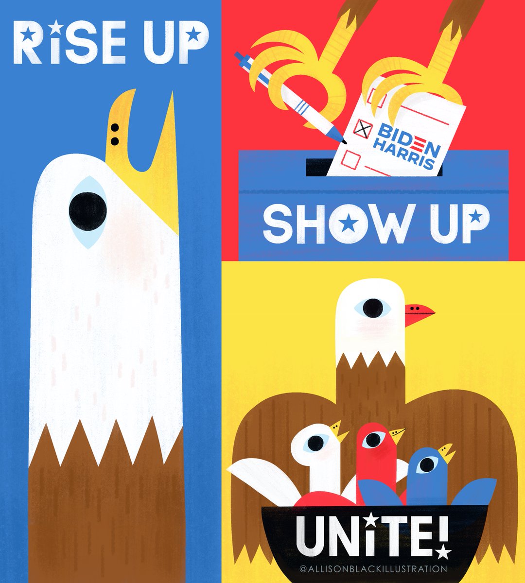 Allison Black does a fun illustration take!  #riseupshowupunite