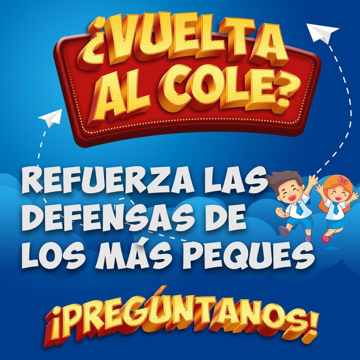 FarmaEtchaberry's tweet photo. ¿Sabes como reforzar las defensas de los más pequeños para afrontar la vuelta al cole sin problemas!
¡Consúltanos! En Farmacia Etchaberry sabemos cómo protegerles 😉
.
.
.
#farmaciaetchaberry #vitoriagasteiz #aumentasusdefensas #defensas #lavueltaalcole https://t.co/CksiNrbDqn