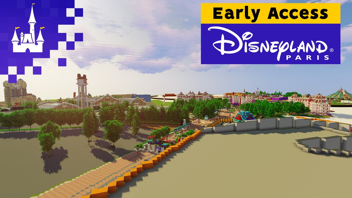 MinecraftParks's tweet image. Early Access for our newest resort property, Disneyland Paris, went on sale Saturday night! Have you checked it out yet?

Guests without Early Access can still explore a small portion of the DLP entrance plaza, Fantasia Gardens!

Early Access Link: donate.mcparks.us/category/412040