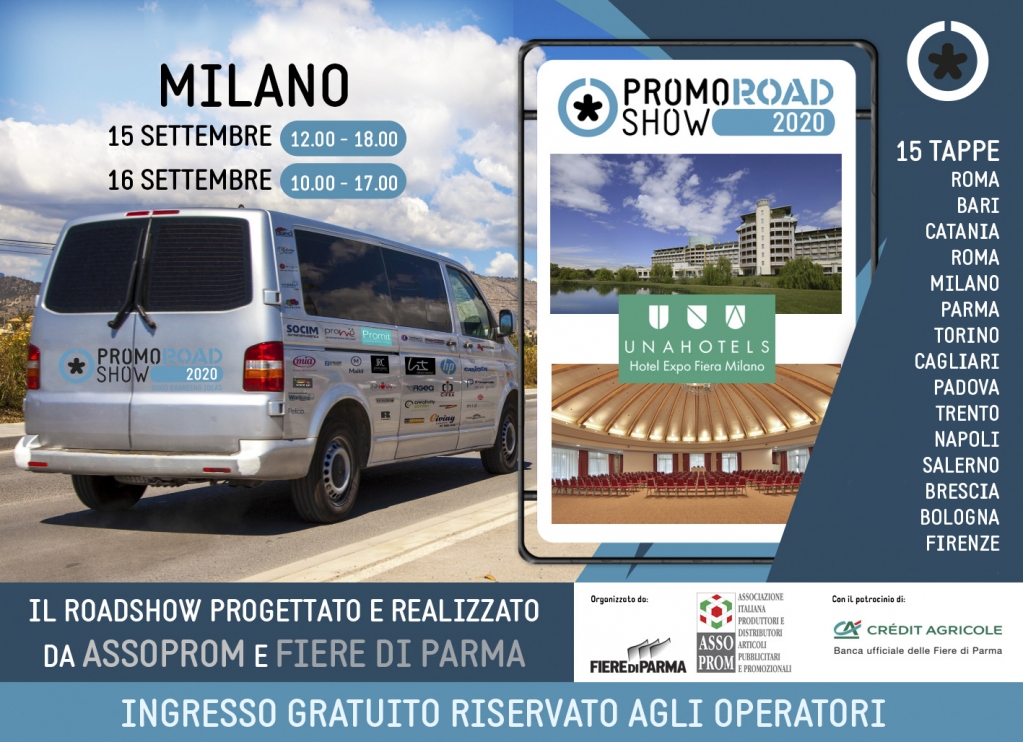 PromoRoadShow's tweet photo. Dopo aver visitato la Città Eterna, il #PromoRoadShow approda a #Milano il 15 e 16/9 con una 2 giorni intensa di B2B con espositori d'eccellenza.
Non mancare!
Ingresso gratuito e riservato agli operatori del settore #promozionale previa registrazione: https://t.co/W6MVS28ofP https://t.co/4m5cDLFola