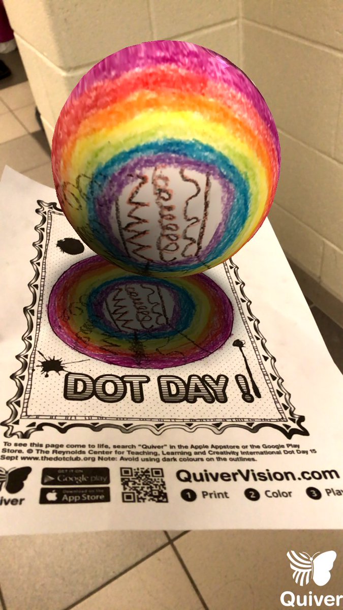 MmeChinFSL's tweet photo. Today we learned about the value of perseverance through Vashti and her struggles when we read #thedot. We made our own dots using the #Quiverapp. Everyone had so much fun learning how to name their colors, and #yrdsb @MJPSyrdsb #learningthroughthearts #InternationaDotDay https://t.co/qgUJLt9Qai