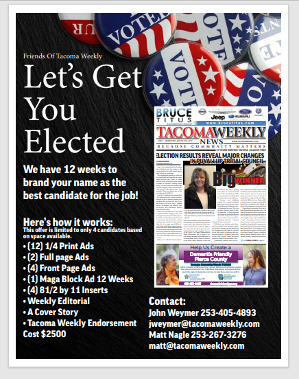 Campaign finance, political advertising, and endorsement DON’Ts. The Tacoma Weekly’s endorsements are for sale, as part of an ad package. Violating our campaign finance laws, and creating legal violations for candidates who choose this very bad option. Let’s dig in! /1