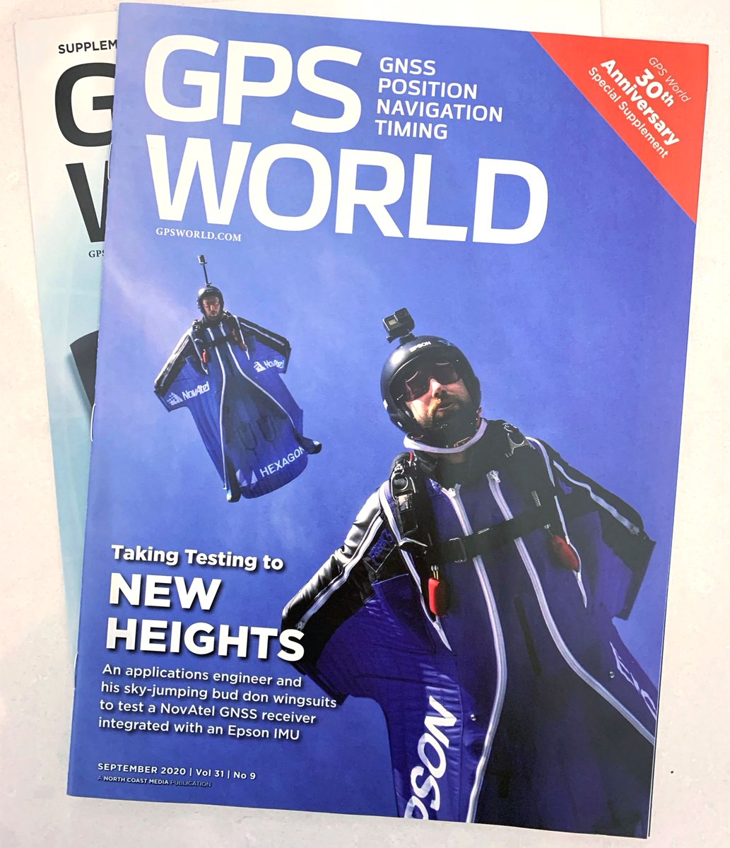 novatelinc's tweet photo. We're excited to be featured on @GPSWorld's cover for their 30th anniversary issue! Share &amp; tag us in a photo of your September 2020 issue, and tell us your thoughts on taking testing to new heights.

Read the article online here >> https://t.co/0glEU4thu7
#GNSS #survey #UAV https://t.co/3hHOdOb36x