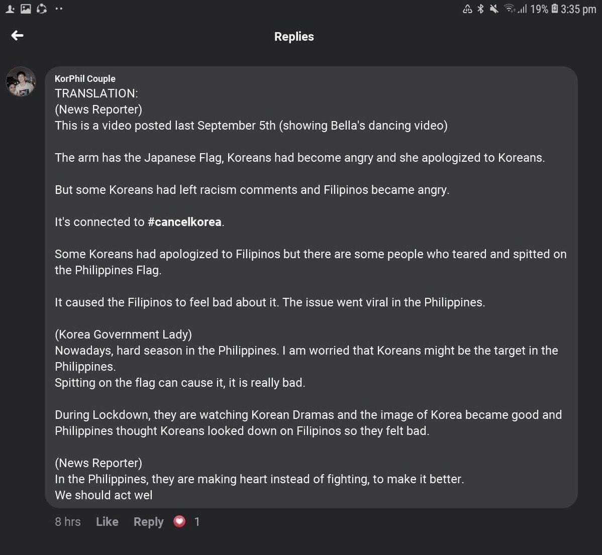rrssaa27's tweet photo. Hey koreans! Read this! #RespectFilipinos #Sorryfilipinos https://t.co/zSPdcTbeJl