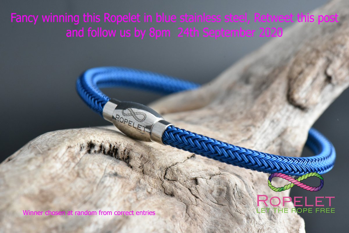 Ropelet's tweet photo. Fancy winning this stunning new Ropelet in our #Competition then Retweet this post and follow us by 24.9.20 #WIN UK made bracelets from https://t.co/aQcG8AF5IO https://t.co/GrXQ3ScK5s