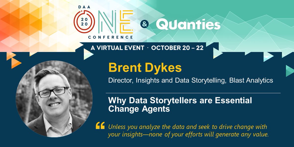 DigitalAnalyticsOrg (@daaorg) on Twitter photo KEYNOTE ANNOUNCEMENT! Join us at #OneConf20 for <a href="/analyticshero/">Brent Dykes</a>'s session. He'll be covering the importance of #data storytellers to gain insights and generate value. Register: bit.ly/2GUz28W @blastanalytics KEYNOTE ANNOUNCEMENT! Join us at #OneConf20 for <a href="/analyticshero/">Brent Dykes</a>'s session. He'll be covering the importance of #data storytellers to gain insights and generate value. Register: bit.ly/2GUz28W @blastanalytics