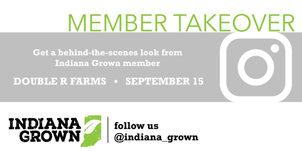 Indiana_Grown's tweet photo. Another #TakeoverTuesday tomorrow - this time with Double R Farms! They can't wait to tell you all about their pumpkins and other fall decor, so follow along on Instagram (indiana_grown) all day tomorrow! #MemberTakeover https://t.co/phiKgLKArt