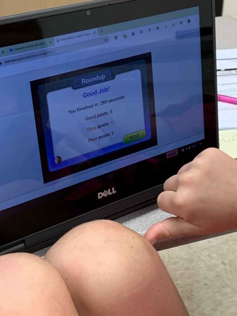 CentralLCSC's tweet photo. Digital Citizenship Week! Students in grade 3 are using the Digital Passport to play Share Jumper which helps reinforce what is safe and not safe to share online. #DigitalCitzenshipWeek https://t.co/w3HGoWu6CR
