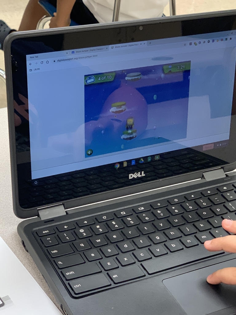 CentralLCSC's tweet photo. Digital Citizenship Week! Students in grade 3 are using the Digital Passport to play Share Jumper which helps reinforce what is safe and not safe to share online. #DigitalCitzenshipWeek https://t.co/w3HGoWu6CR