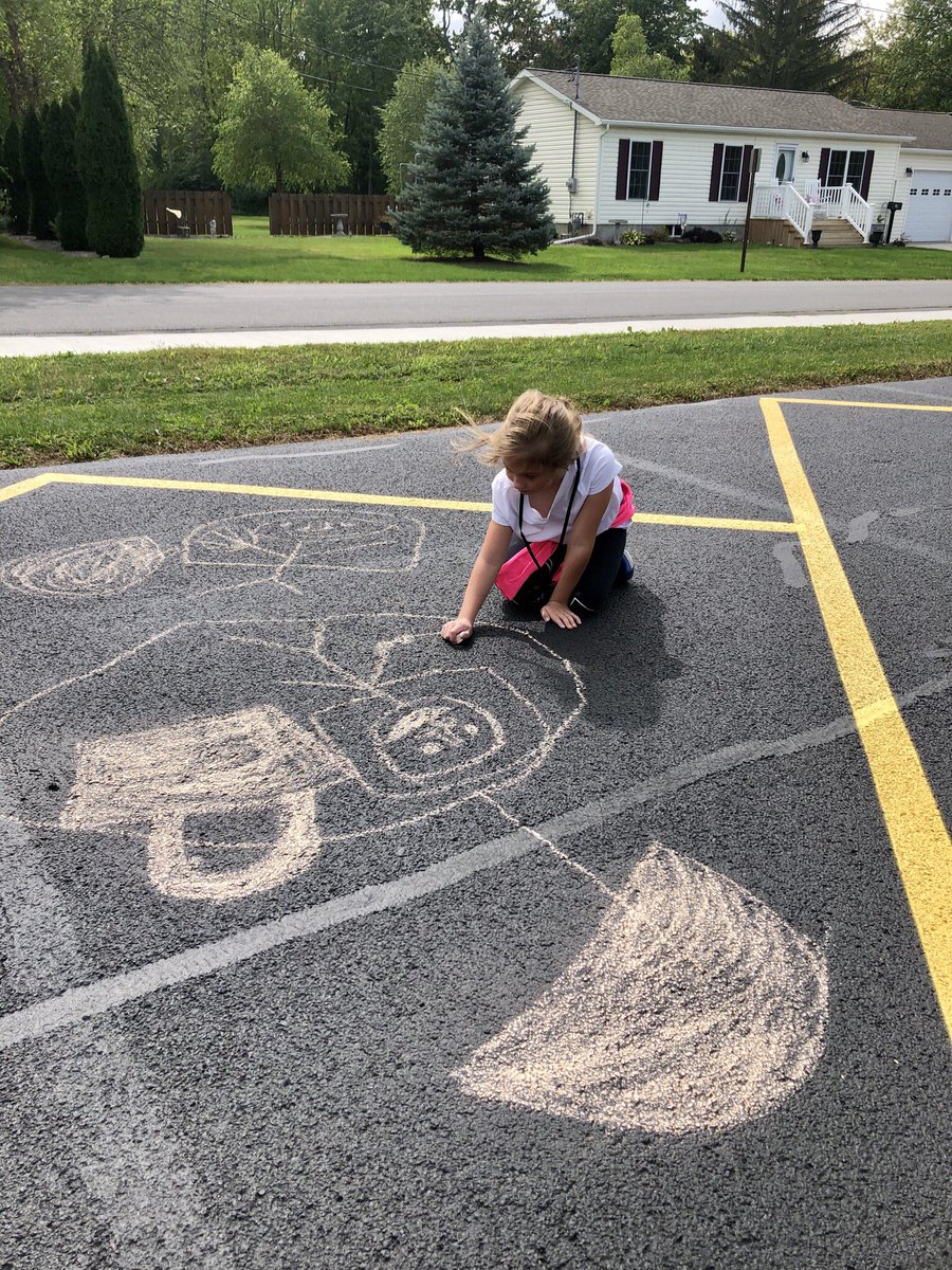 ECSPrincipalSF's tweet photo. Mr. Major’s class is decorating our new back parking lot with beautiful artwork. Thank you! #SFCSDProud @rmajor249 https://t.co/tA3L2pVldY