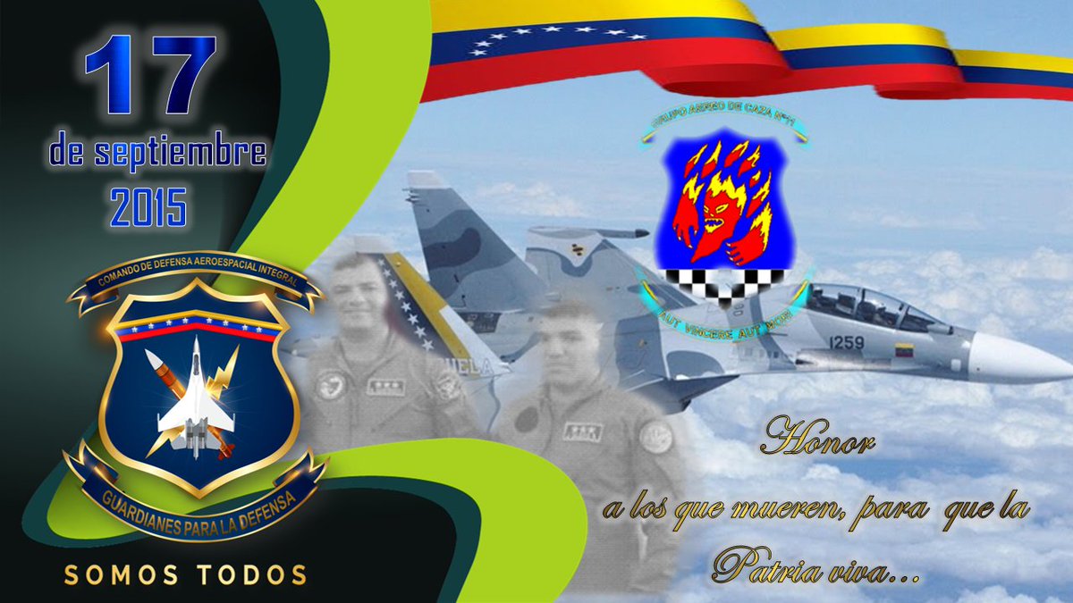 CODAI_FANB's tweet photo. @CODAI_FANB recuerda a los pilotos del Sukhoi, Mayores Ronald Ramírez y Jackson García, quienes ofrendaron sus vidas al servicio de la Paz y Seguridad del pueblo venezolano y de la Patria. #FANB https://t.co/AXsmOGKxxd
