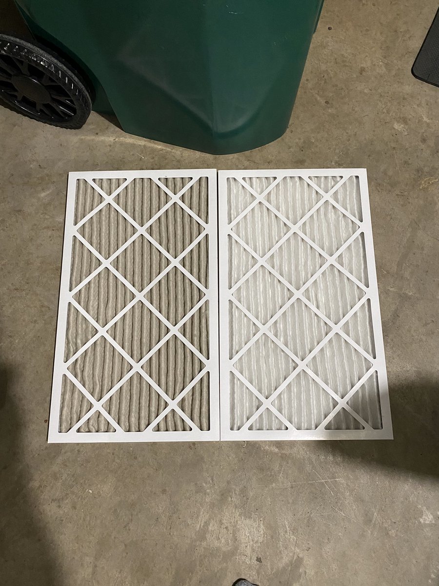 Being asthma and allergy sufferers, we change our MERV13 HVAC filters every 3mos. We started doing every 2mos this year. We -just- changed our filter on 8/28, the day we returned from our road trip. This is only a 2.5wk difference!