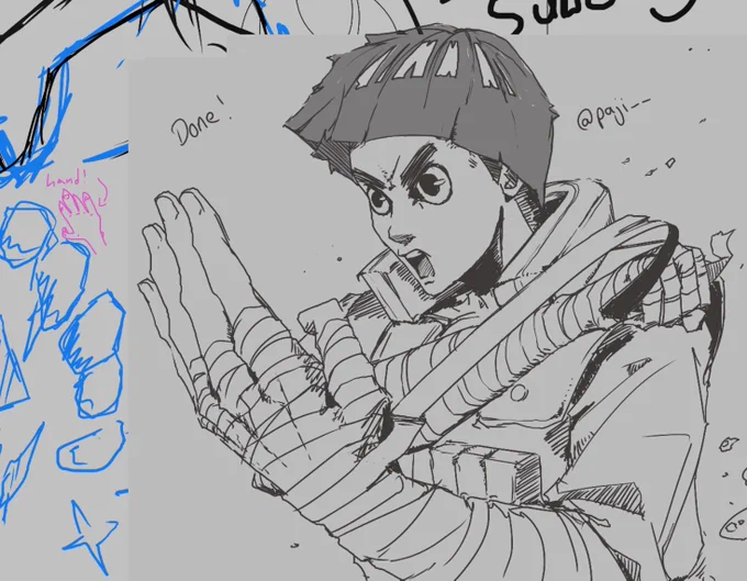 Rock Lee!!
Was heaps of fun drawing stuff in here, I'm thinking we could do stuff like this once I start streaming again too ? https://t.co/n0Klede85i 