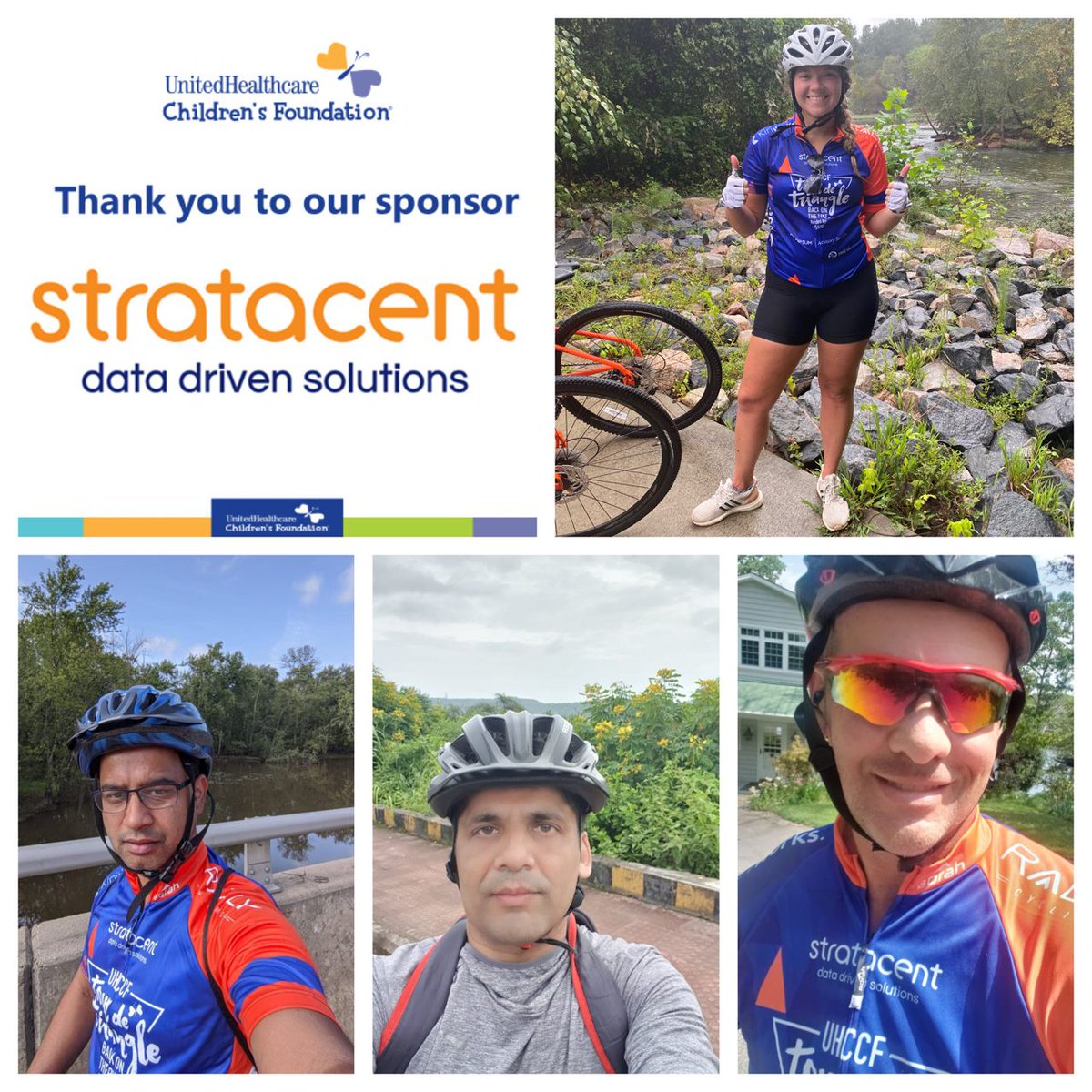 <a href="/Stratacent/">Stratacent</a> was proud to be a sponsor of this year’s UHCCF Tour De Triangle this past weekend. Our team members participated globally for a great cause that benefits children in need!