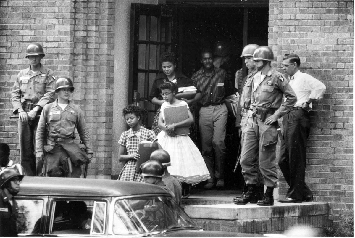 rr7lv's tweet photo. AND WHEN YOU #NFL #NHL #NBA #WBA #MLB #TakeAKnee #LOCKARMS AND HEAR THE #boos JUST IMAGINE👇 AND SO MUCH MUCH MORE #justice
#IgnoreBoosAndVote #VoteBidenHarris2020   

#rubybridges #LittleRock9 https://t.co/QSdGFRtJBN