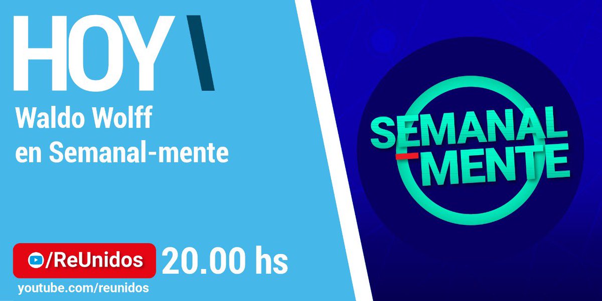 PrensaWWolff's tweet photo. Hoy a las 20 hs. el diputado @WolffWaldo estará 🔴 en VIVO en #semanalmente por https://t.co/A2De15XxGs https://t.co/xvQeKzSqUC