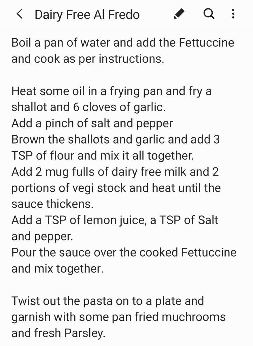 S_R_Thom's tweet image. #LowPro Dairy Free Pasta Al Fredo
I wanted to make a creamy #lowpro pasta sauce that we could all eat for dinner &amp;amp; just substitute the pasta for my daughter. I managed to make this from scratch. Its dairy free, amazing in taste &amp;amp; really easy to make 😃 😋 #HCU #Homocystinuria
