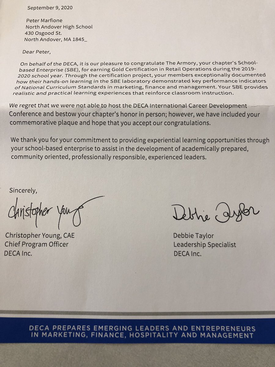 NAHS_DECA's tweet photo. Congrats to Ally and Sydney for making this happen. @mass_DECA @DECAInc @djo80wr looking forward to year 2 of @thearmoryna https://t.co/t9gvhYWSc0