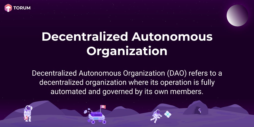 torum_official's tweet photo. 🚀Decentralized Autonomous Organization🚀 is our term of the day.
To learn more about us: https://t.co/14hZmokmAo
#Bitcoin #cryptocurrency #torum #TermOfTheDay #Crypto #cryptosocialmedia #ethereum #blockchain #cryptolist #projectlist https://t.co/CvjN5Dbf5a