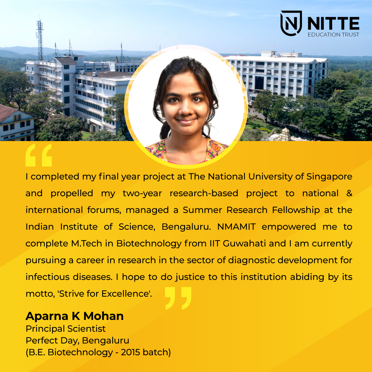 aboutnitte's tweet photo. This is what our alumnus Aparna has to say about her days at NMAMIT.
๐๐ ๐๐ฑ๐บ๐ถ๐๐๐ถ๐ผ๐ป๐ ๐ฎ๐ฟ๐ฒ ๐ข๐ฝ๐ฒ๐ป.
Learn more: https://t.co/YGtTmnKrPp
#Nitte #Nitteinspires #NitteStudents #NitteAlumni #NitteLife #NitteUniversity #NitteChampions #college_diaries #Collegelife https://t.co/CIp1FFxn1g