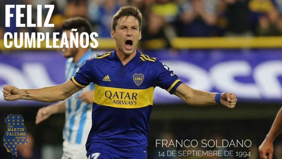 ¡FELIZ CUMPLEAÑOS FRANCO!
14 de septiembre de 1994
En la provincia de Córdoba, nacía Franco Soldano, actualmente juega como delantero en el Xeneize. 
Esperamos que sigas triunfando con nuestros colores!
<a href="/FraancoSoldano/">Franco Soldano</a> 
<a href="/BocaJrsOficial/">Boca Juniors</a>