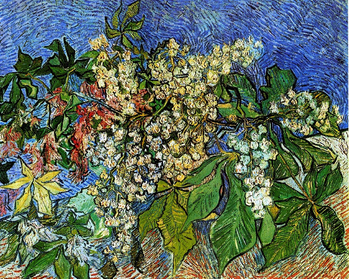 Blossoming Chestnut Branches, Vincent van Gogh, 1890 #vangogh #vincentvangogh