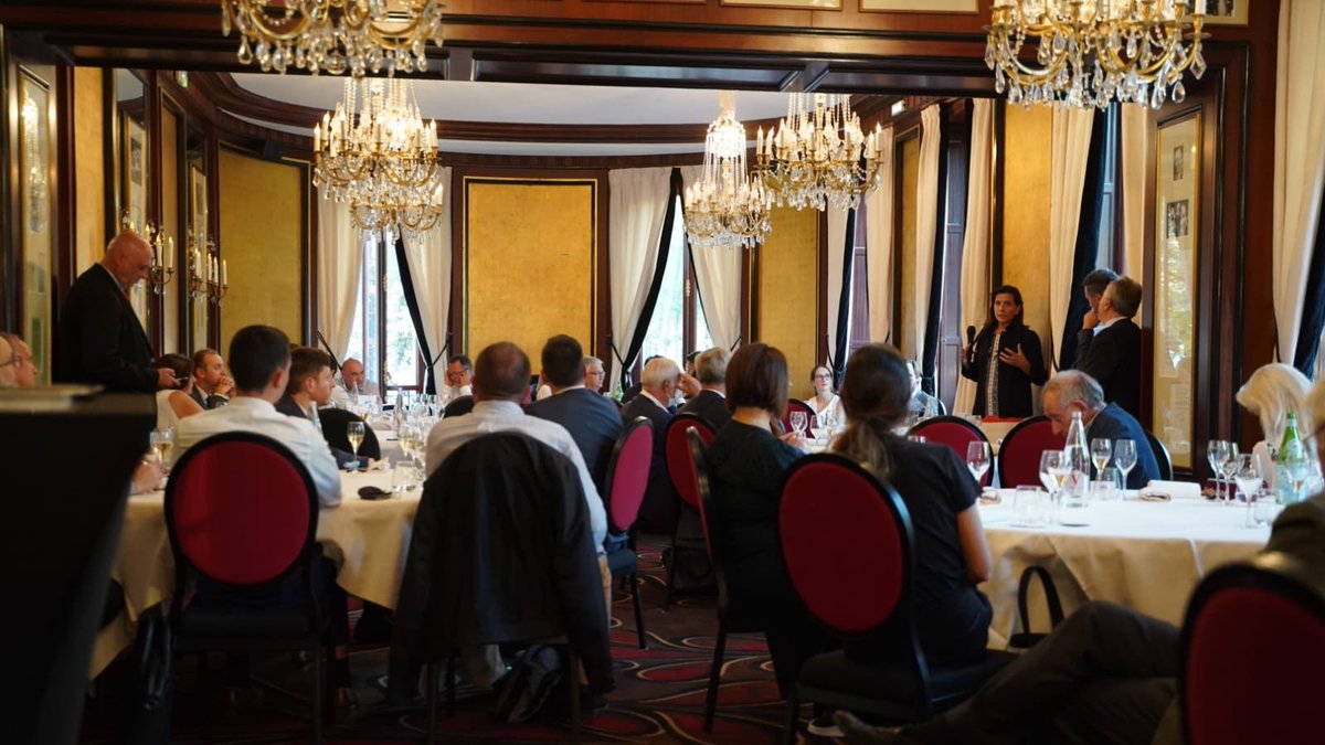 At the famous Le Fouquet's Paris for the FIABCI-France Business Forum titled “An Approach to Territorial Development and Green Transition” with keynote speakers Executive Director of EPA Sénart Aude Debreil and Chairman of the Management Board of Gambetta Group Norbert Franchon.