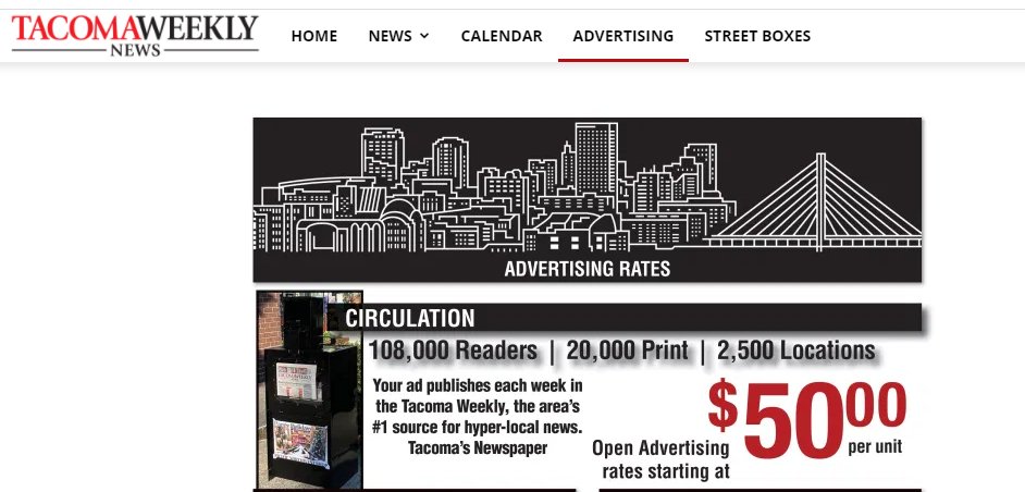 So, you may ask, does this matter? The Tacoma Weekly advertises itself as having 108,000 readers, does it matter that it holds itself out as a legitimate newspaper, when it’s willing to sell it’s endorsements and it’s appearance of objective news coverage? /19