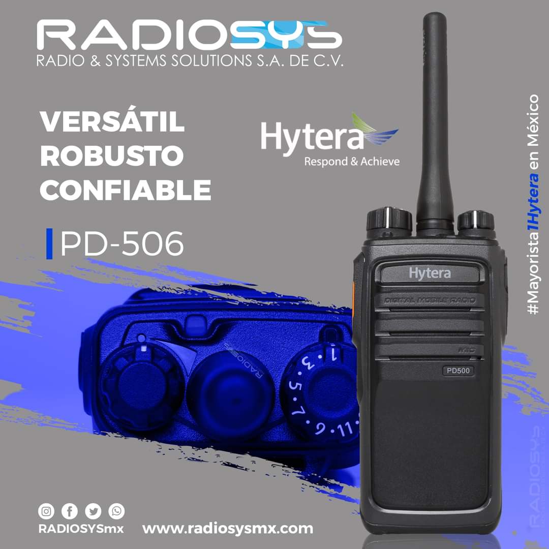 Radiosysmx's tweet photo. Conoce el #PD506 de #Hytera, radio seguro adaptable a comunicaciones digitales y analógicas. Gracias a su robustez con estándar Ingress Protection IP54 brinda la versatilidad necesaria para la industria hotelera, empresarial.
Visita https://t.co/iaDSnZcS5A https://t.co/SK4BTV0DGA
