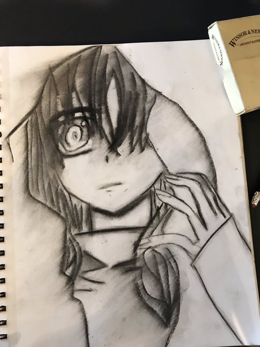 Charcoal thing, not sure who the original artist is #art #anime https://t.co/SSBDSk6Ywz<a href="/tag/art"class="tags"><span>#art</span></a><a href="/tag/anime"class="tags"><span>#anime</span></a>