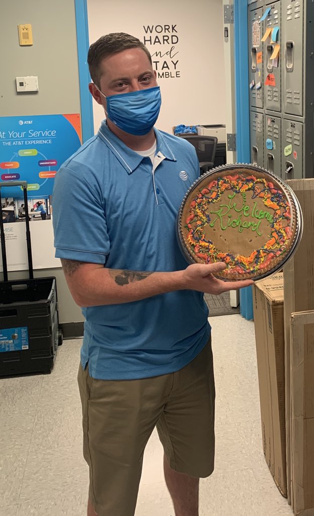 Help us welcome our new hire Richard (Ricky) Sweeney! Ricky loves gaming and spending time with his wife and 2 year old son! Ricky is most excited about all the opportunities AT&amp;T has! #firstdayvibes @melphillipsOK <a href="/AlysonWoodard/">Alyson Woodard</a> @okla_phillips <a href="/TheWestWarriors/">West Warriors</a> <a href="/KAMOkonnects/">𝐾𝐴𝑀𝑂</a>