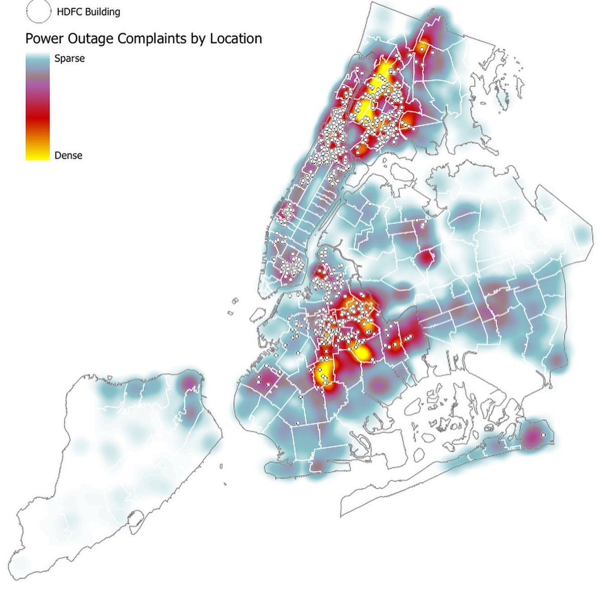 Uhab On Twitter Who S Most Affected By Power Outages In New York City These Maps Show Power Outage Complaints Overlaid With Affordable Co Ops Power Outages Are Dangerous Especially For Residents Who