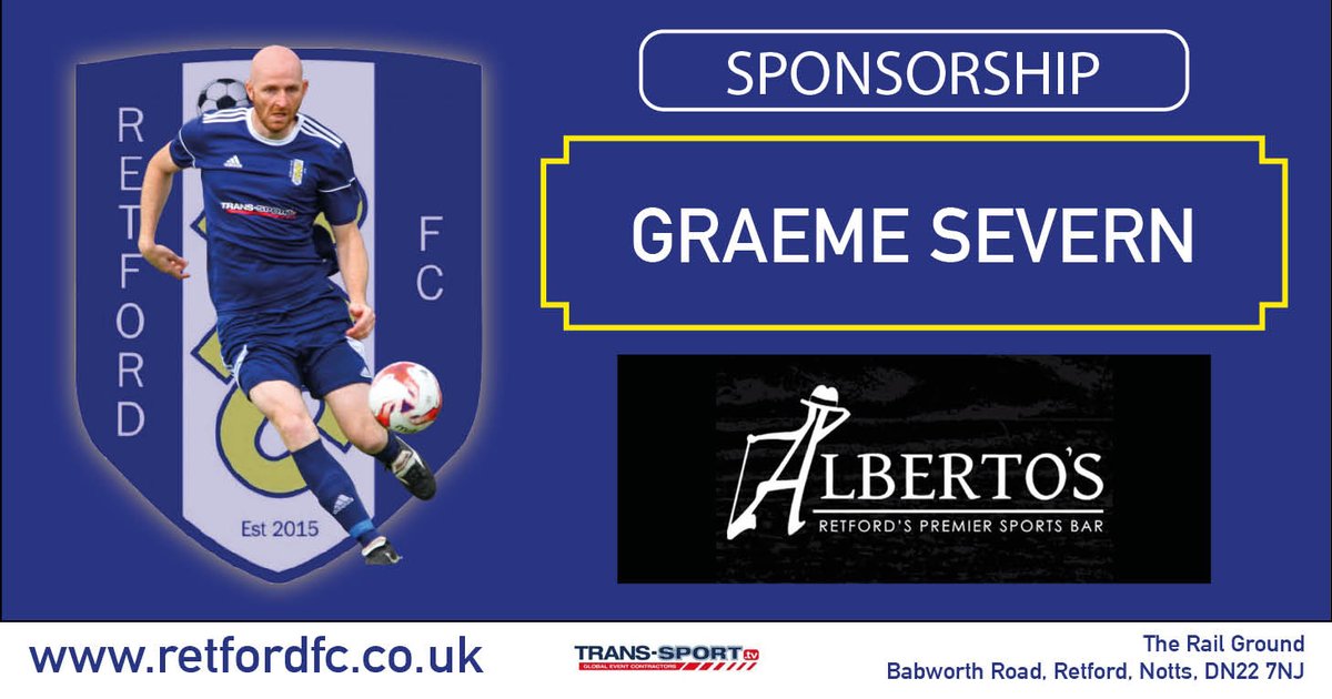 Retford_FC's tweet photo. A second player for Alberto's Retford - thank you for supporting GRAEME SEVERN. https://t.co/RgGysXTTn2