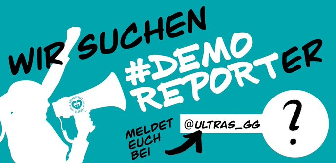 ultras_gg's tweet photo. oder werdet selber #Demoreporter*rin für uns egal wo in #Deutschland  meldet euch! #GGultras #dd1409 https://t.co/tl9DS8TRqL