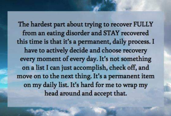 sarah_steps's tweet photo. Amen to this but it gets easier. The moments between decisions gradually lengthen.
#eatingdisorder
#anorexiarecovery #eatingdisorderrecovery #activerecovery #onedayatatime https://t.co/AbGVndEkJk