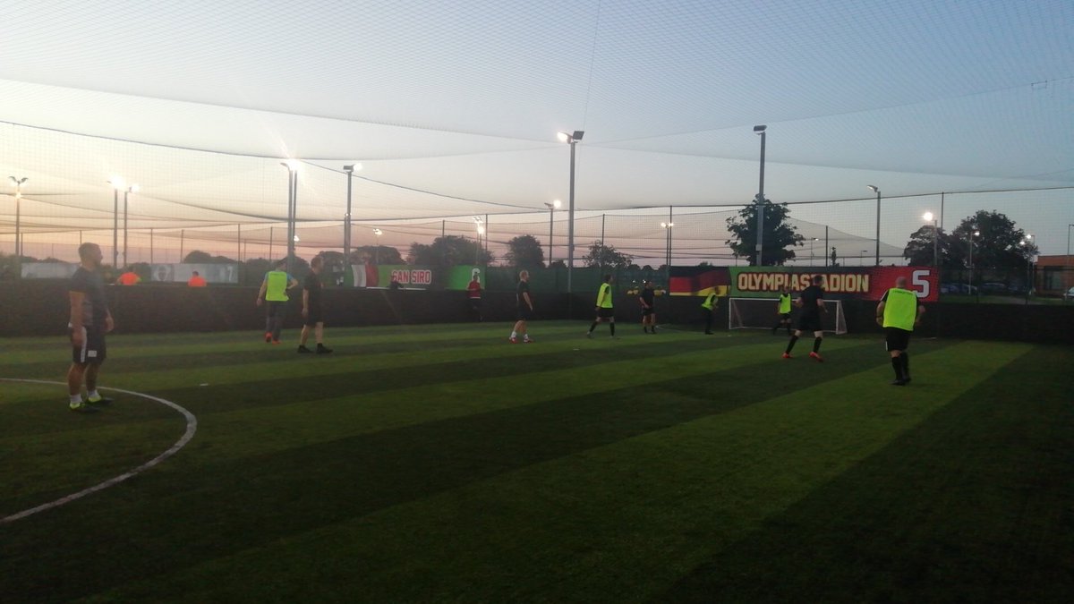 Dad5 enjoying this fine evenings weather at goals. #Dad5 #Football #Goals
