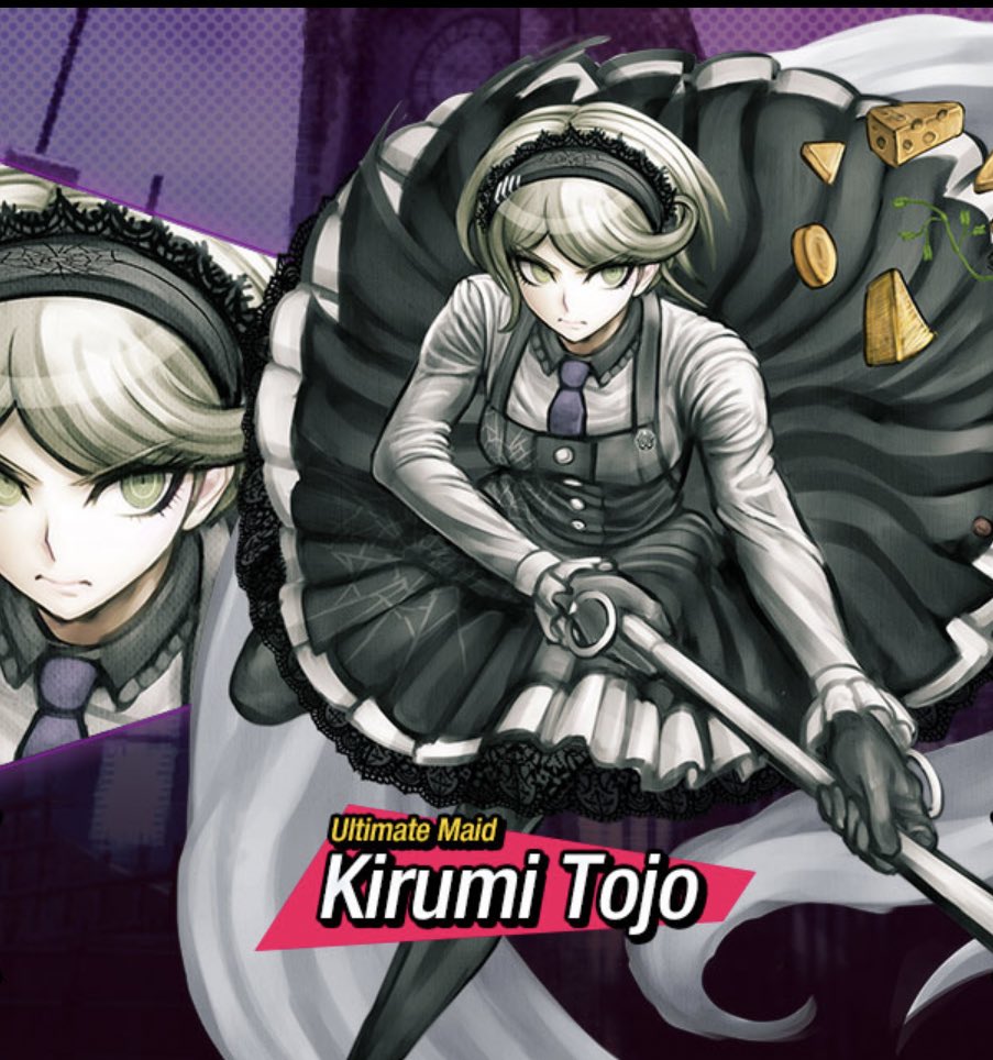 Miu is awful but i love her and her outfit is dope, K1bo is too cool, love the robot discourse he brings, love little witch girl Himiko she is adorable, and Kirumi is like the gothic lolita maid of my dreams. Love the costume design for this game!!!