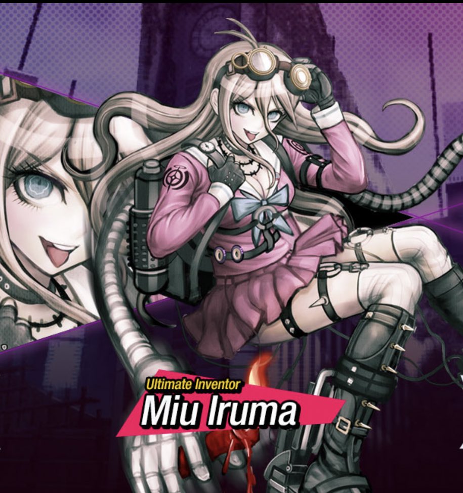 Miu is awful but i love her and her outfit is dope, K1bo is too cool, love the robot discourse he brings, love little witch girl Himiko she is adorable, and Kirumi is like the gothic lolita maid of my dreams. Love the costume design for this game!!!