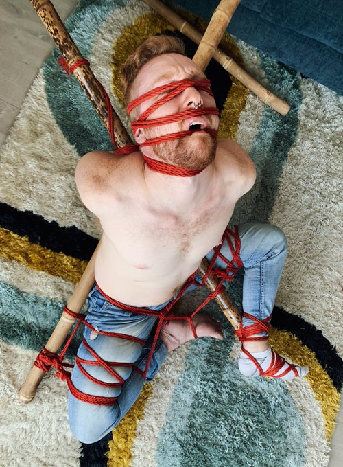 Hello friends it is I, a rope human, back to fucking with @PupRuben after a 6 month pandemic enforced