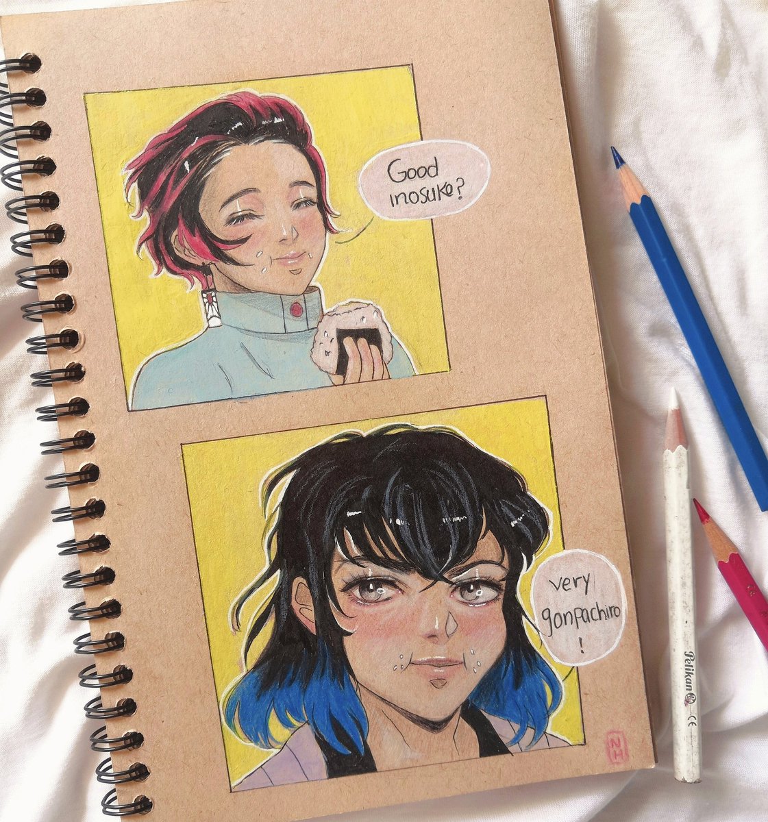 duatdawn's tweet photo. I present you today a small comic 😔✋🏼❤️
[#artistsontwitter #AnimeArt #demonslayee #tanjiro #inosuke] https://t.co/67hTH5KOCb